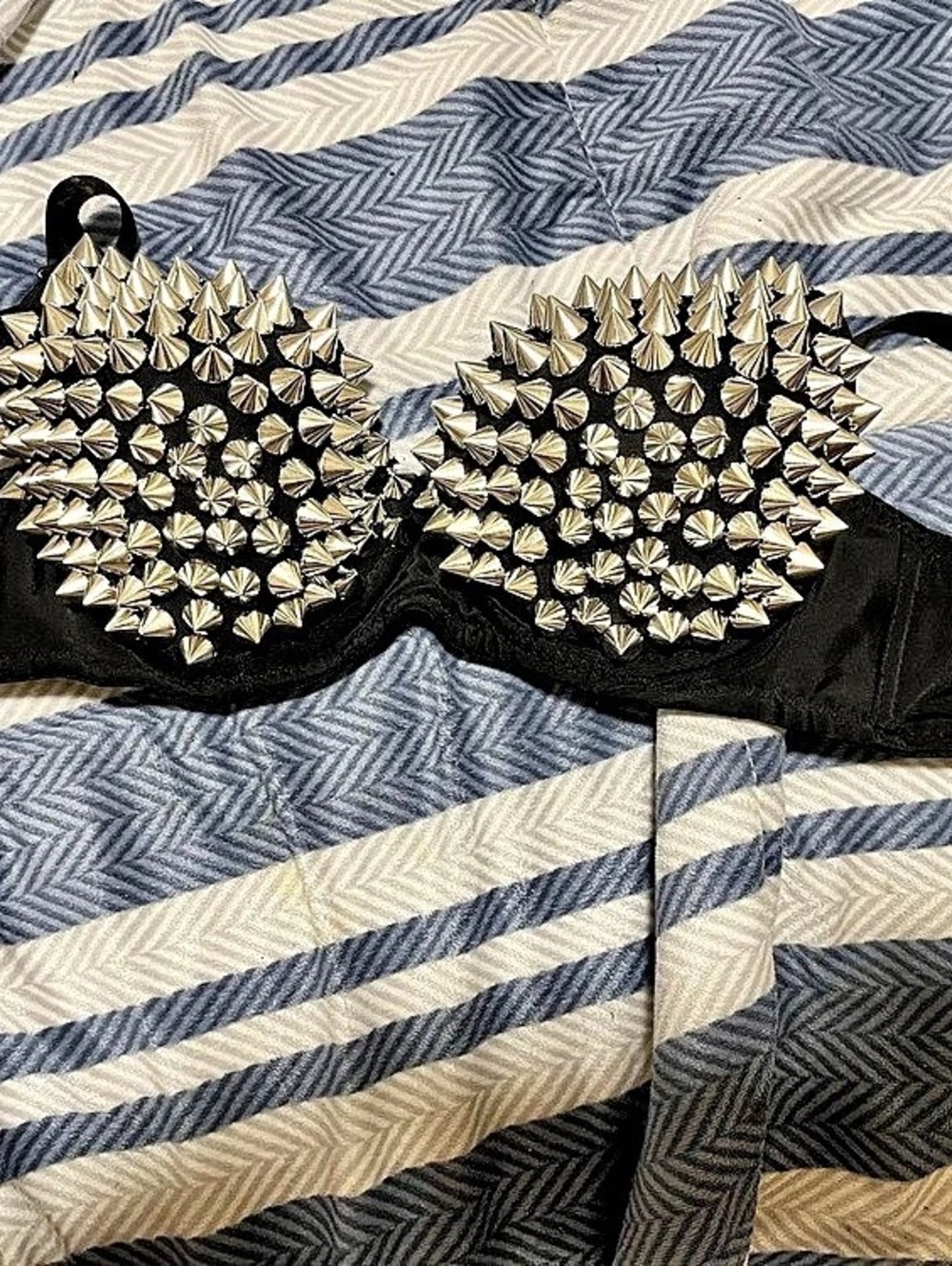 Tripp NYC Black Studded Bra